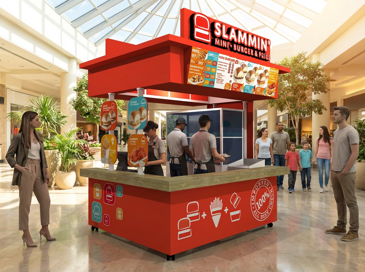 Example of Standard Kiosk Design (3x3m To 6x3m)