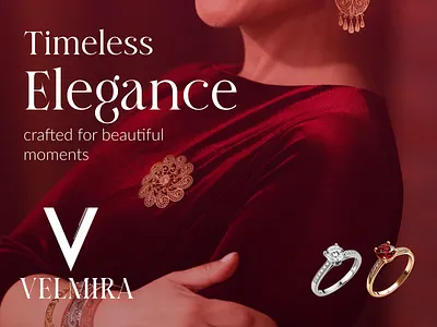 Velmira — A Modern Luxury Jewelry Experience branding ecommerce ensuesoft figma landingpage luxurybrand productdesign responsivedesign uidesign uiux webdesign
