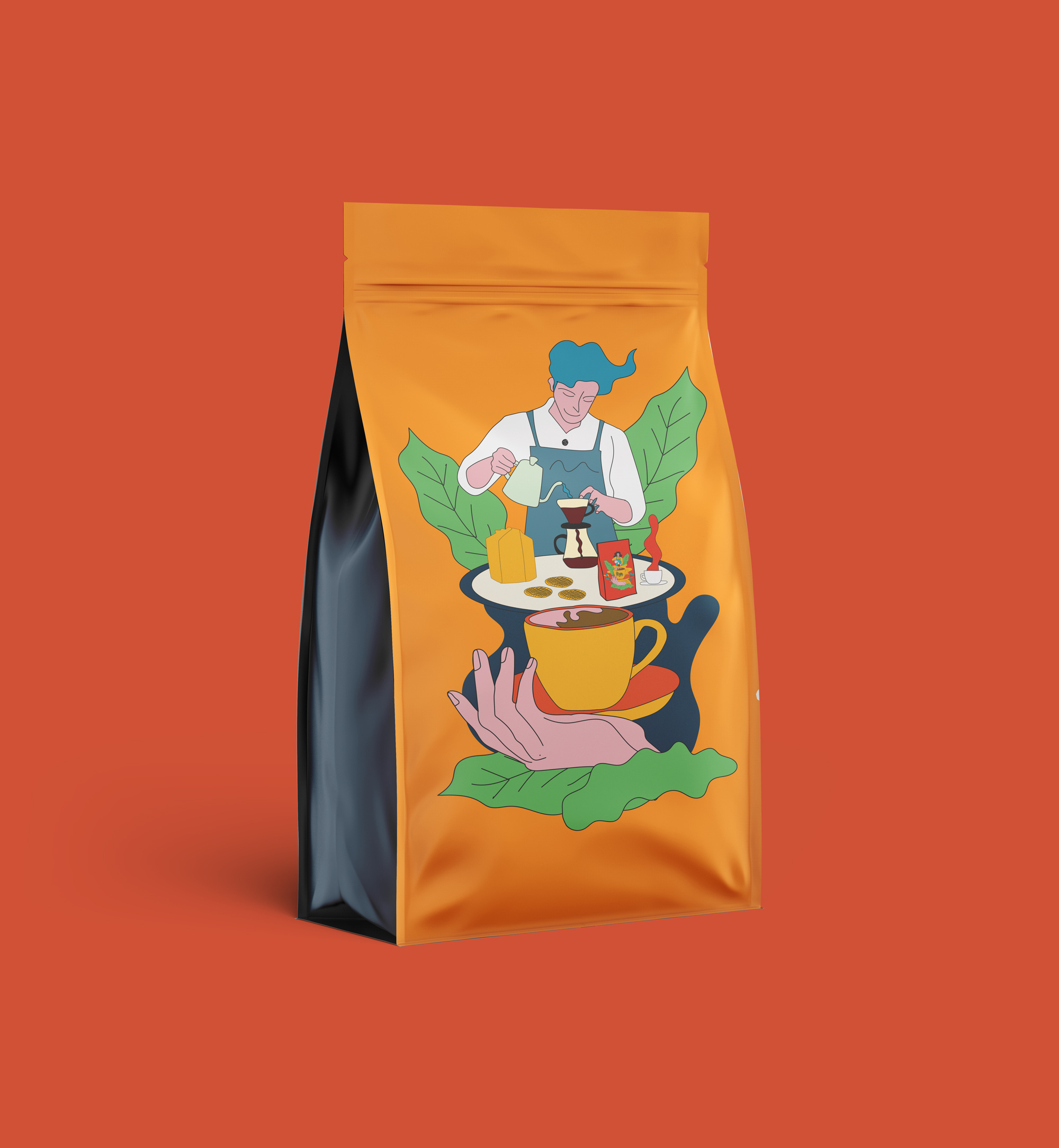 Coffe Art art branding illustration coffee art design editorial illustration graphic design illustration modern illustration poster design product design vector warm colors