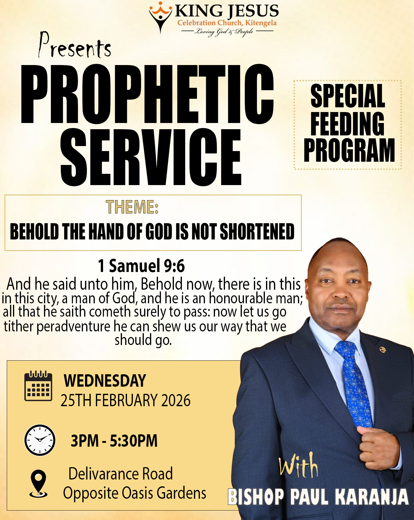 WEDNESDAY PROPHETIC SERVICE POSTER