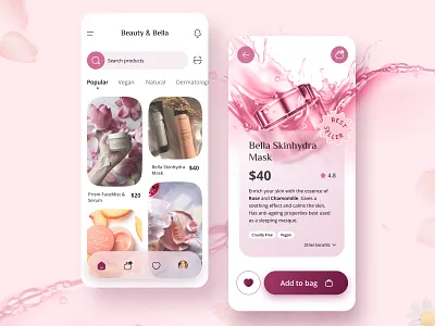 Skincare App UI/UX - ZeePalm app app uiux app uiux design branding mobile app mobile app uiux mobile app uiux design ui uiux uiux design ux zeepalm