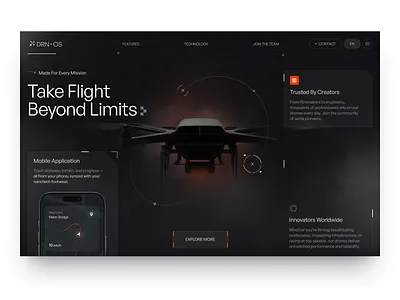 UI-UX for Drone Technology design interface product service startup ui uiux ux web website