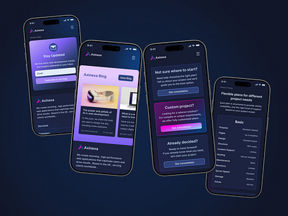Axinexa Website Redesign