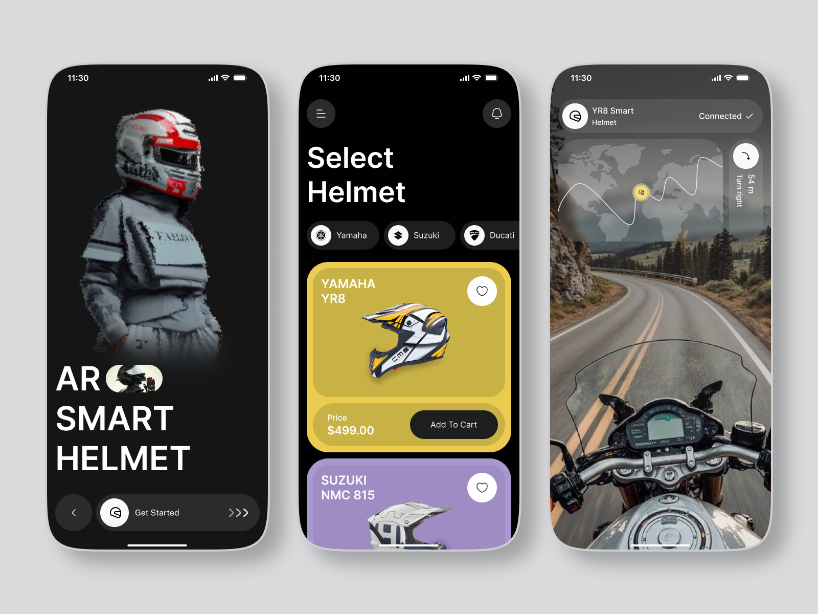 Motorcycle Helmet Store Mobile App UI bike gear clean ui e commerce app helmet shop helmet store minimal ui mobile app design mobile ui modern ui motorcycle app retail app ui uiuxdesign
