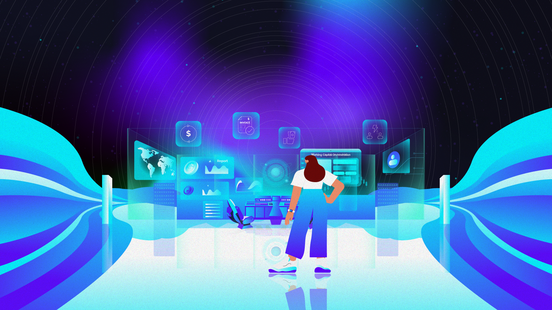 Example of Web Illustration For Saa S & Fintech 