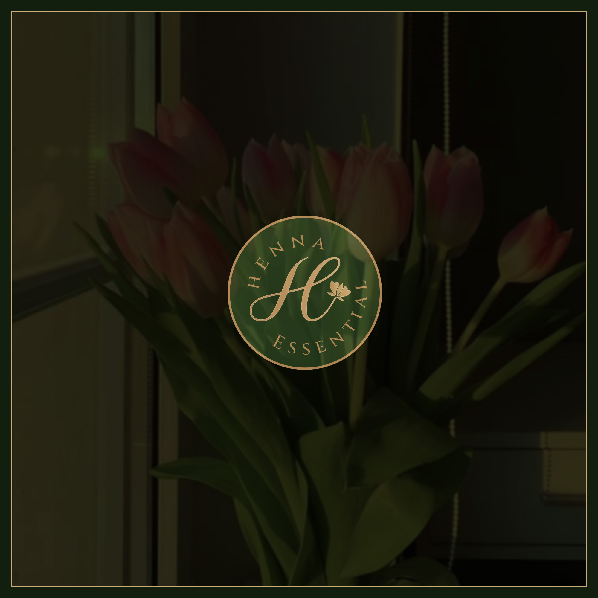 creative henna brand elegant logo design