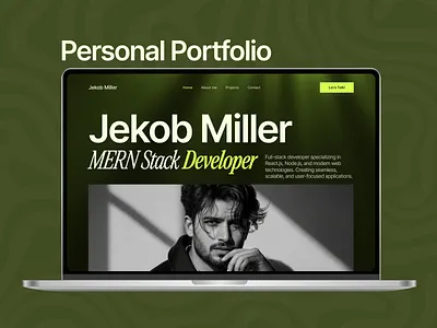 Personal Portfolio dark ui developer developer portfolio full stack landing page mern no code personal portfolio portfolio ui ux website