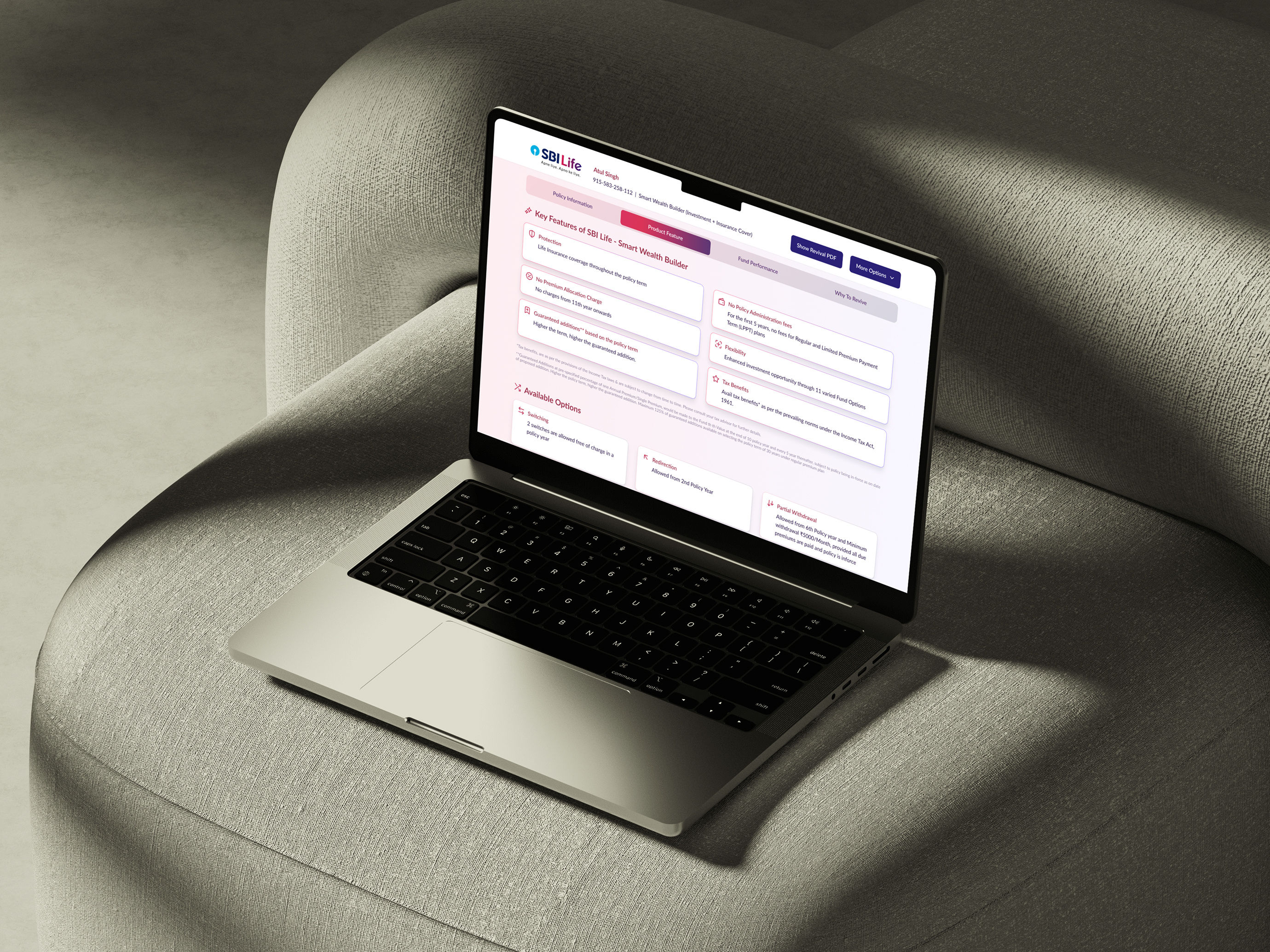 Insurance Policy / Details Page / Fintech / Health Options / UI cleanui design designsystem fintech illustration interactiondesign modernui productdesign saasdesign ui
