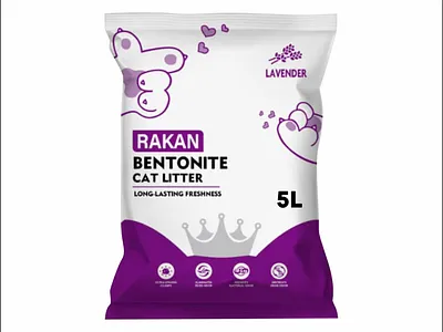 RAKAN Bentonite Cat Litter animation branding graphic design packaging packaging design