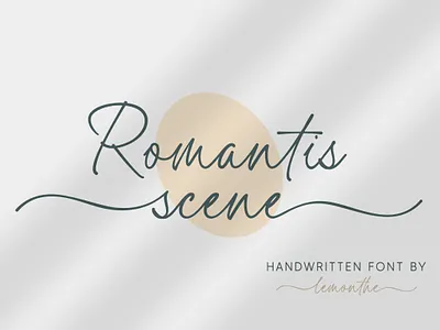 Romantis Scene branding calligraphy design fonts illustration logo typeface typography ui
