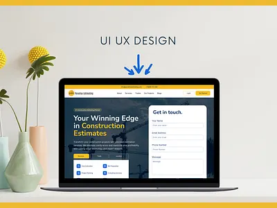 Construction Website UI UX Design cosntruction landing page landing page design ui ui ux ui ux design web design website design