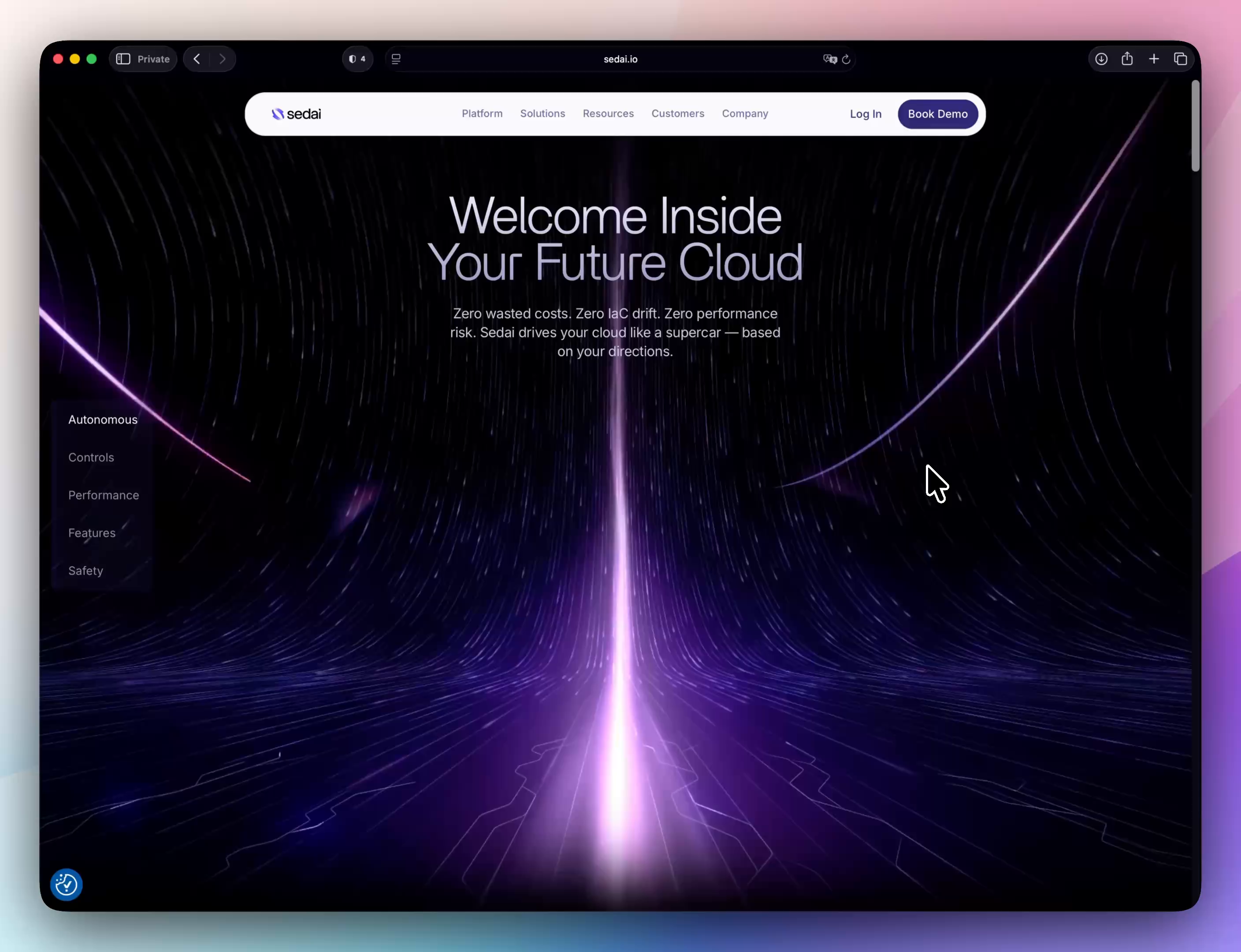 Example of Sedai Platform Page
