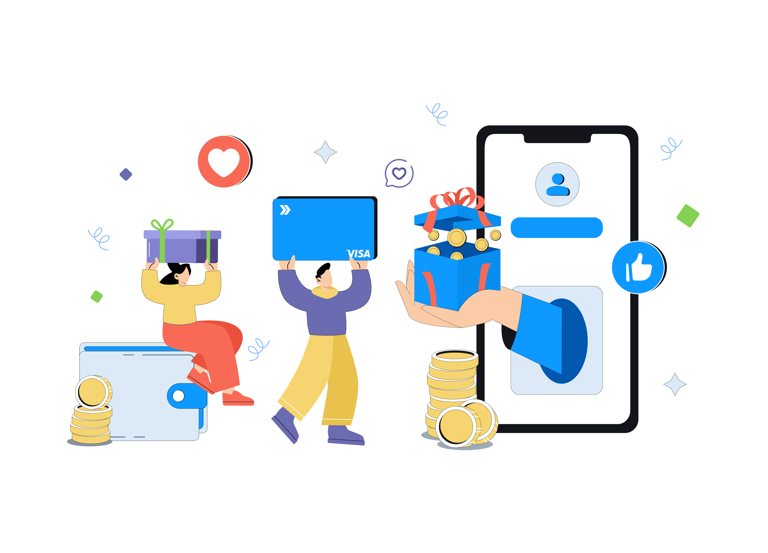 Product Illustrations for Fintech App