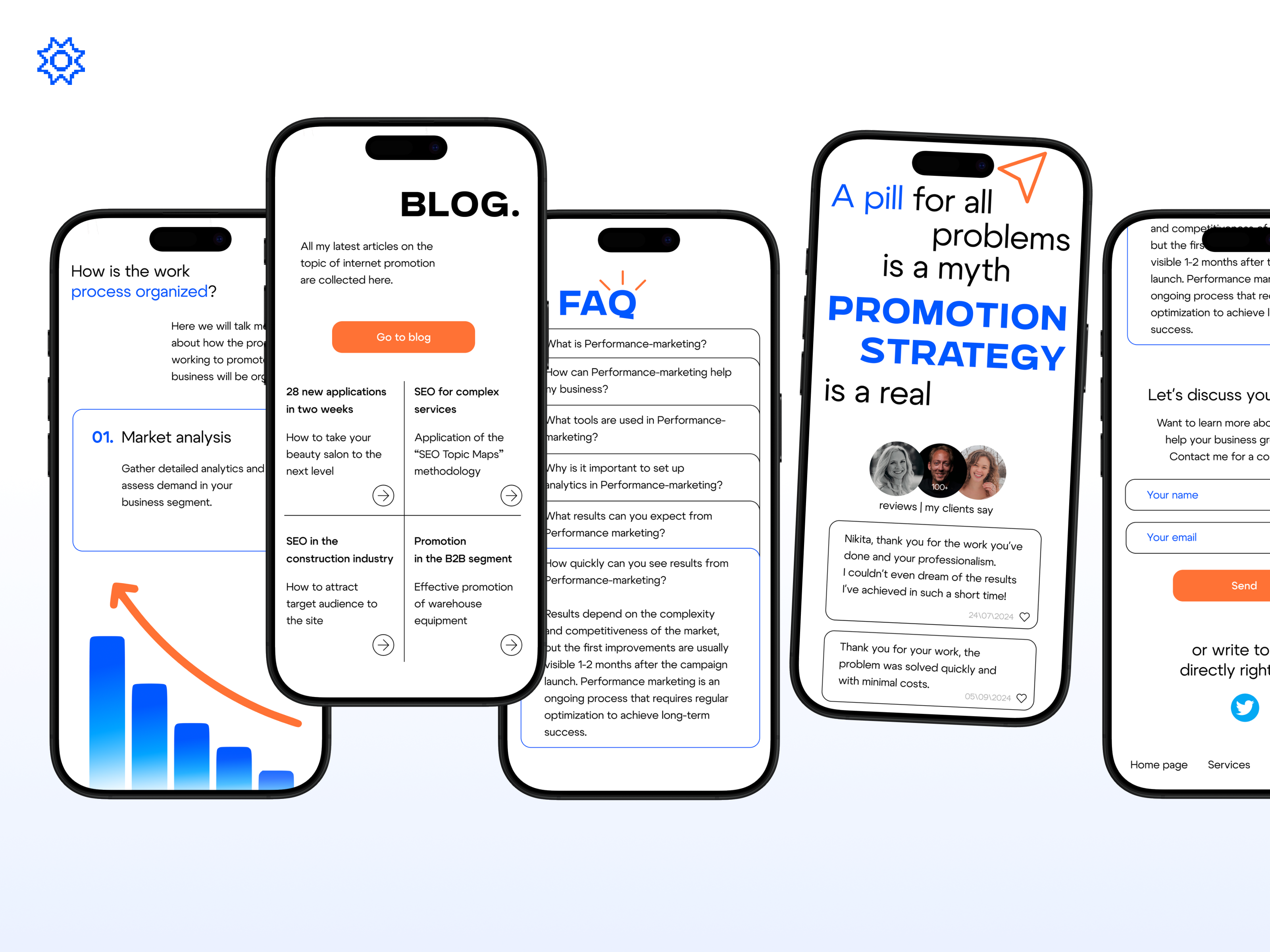 Мобильная версия сайта специалиста | Mobile UX/UI Design