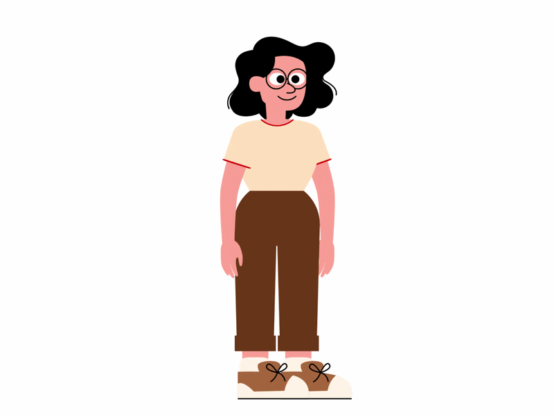 Some more character development animation character character design female character glasses illustration male character waving
