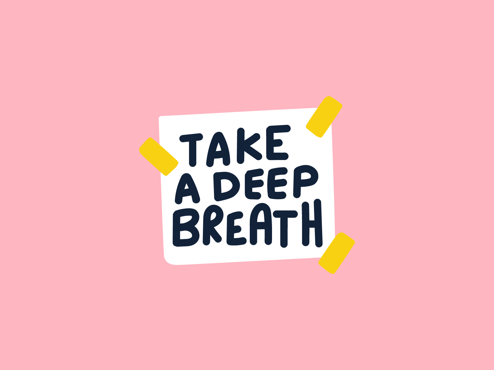 Take a deep breath branding design flat graphic design health illustration mental phrase quote