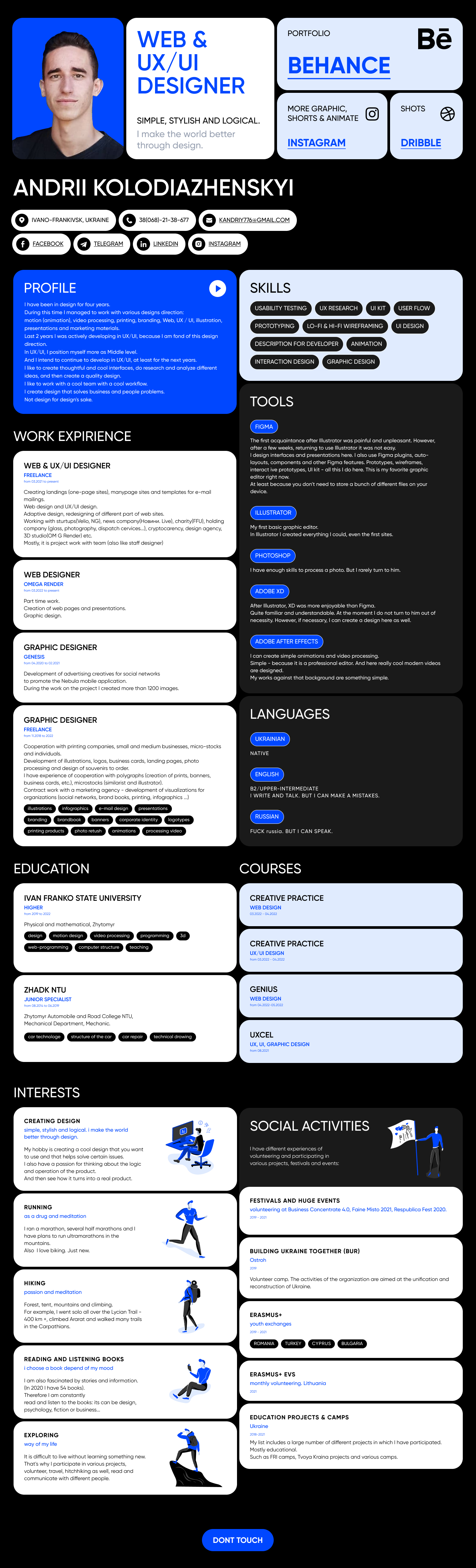 CV. Template cv resume ui