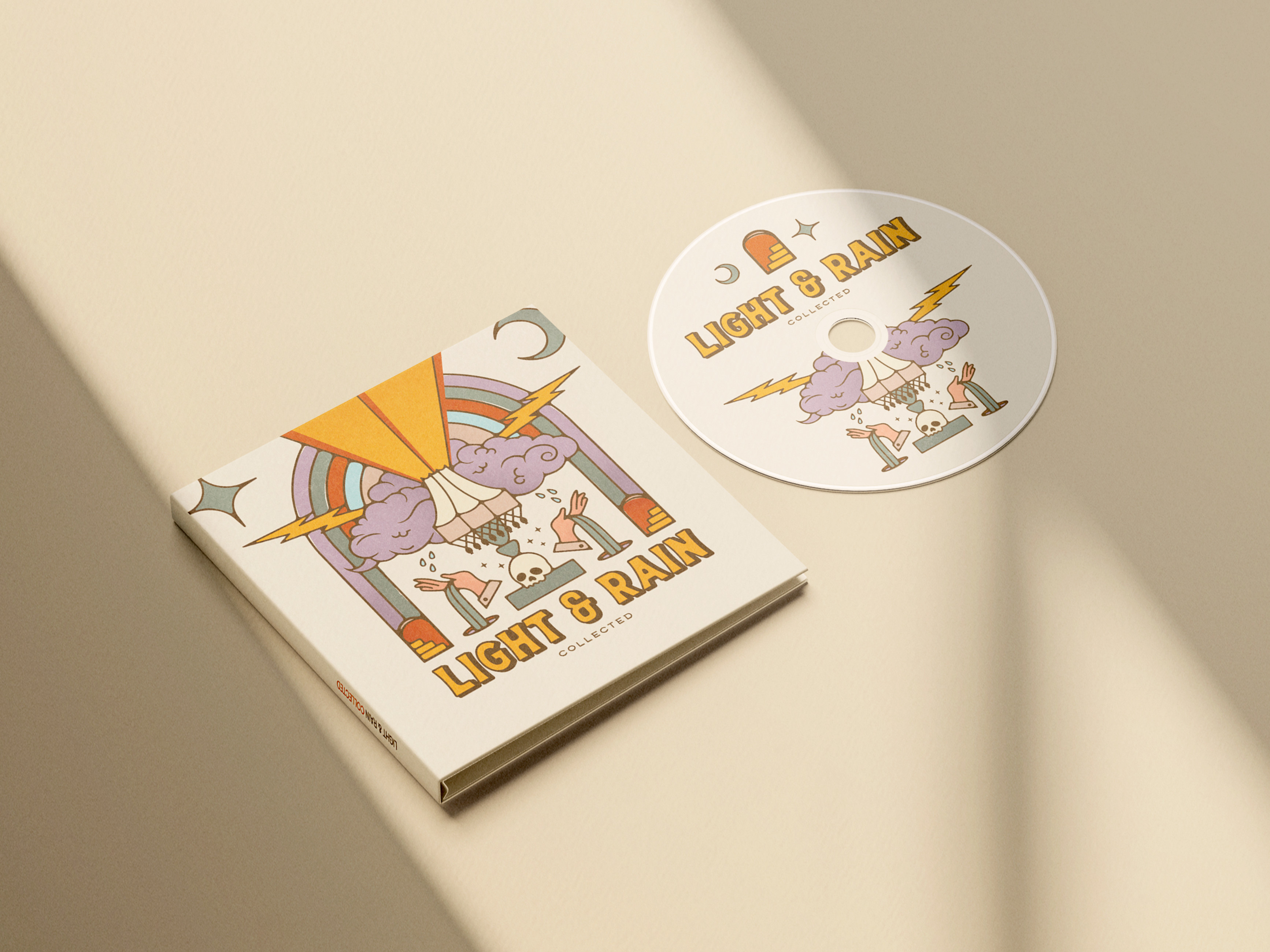 Light & Rain - Collected albumdesign analogvibes branding cdpackaging coverart creativepackaging digifile editorialdesign graphic design graphicdesign handdrawn illustration musicbranding oldschooltattoo packagedesign printdesign retrovibes tattoostyle vintagedesign visualidentity
