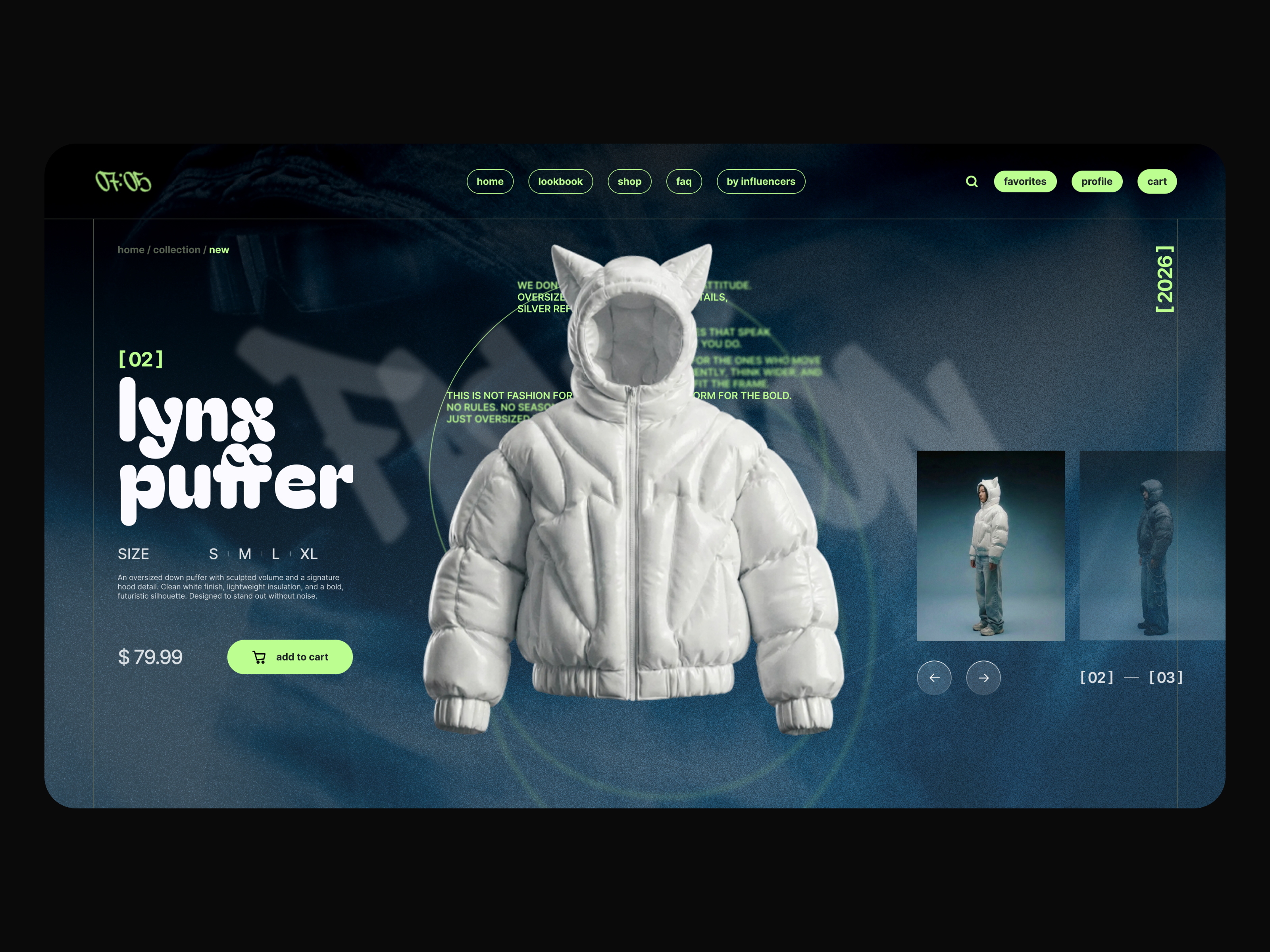 Web design & animation for fashion store