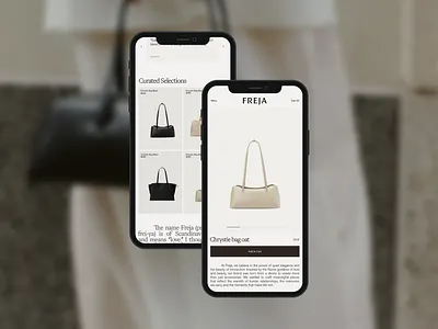 Freja NYC | Mobile eCommerce ecommerce mobile ui web design