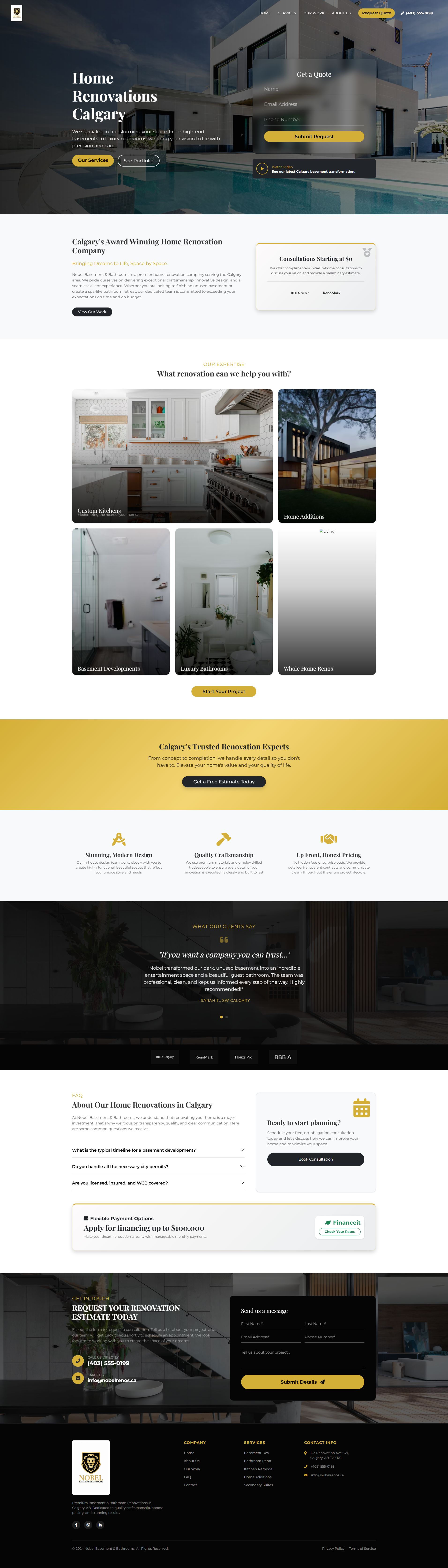 Renovation Brand Website animation graphic design ui
