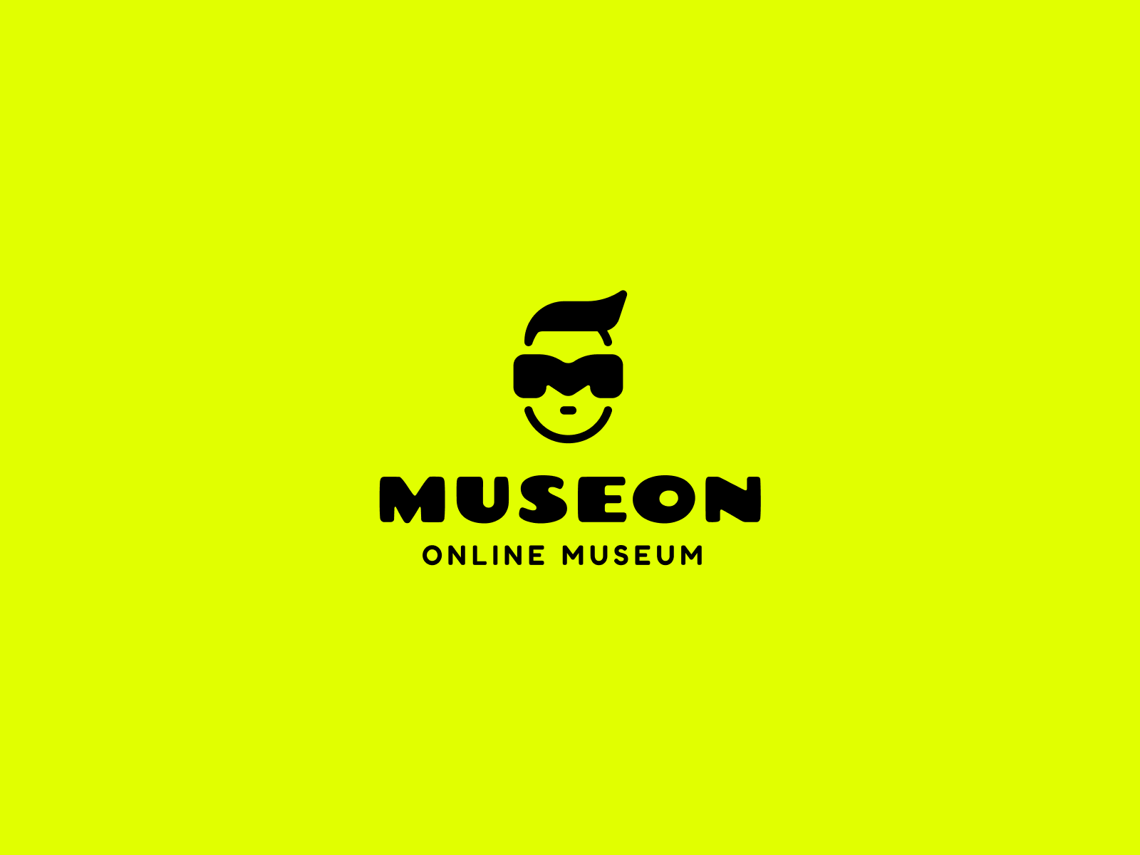 Museon brand branding design face graphic design logo museum vector vr