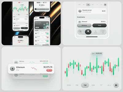 Cryptex - Crypto Wallet & Trading App app application bitcoin chart crypto design finance mobile mobile app money navbar popular trading ui ui design uiux wallet web design website widget