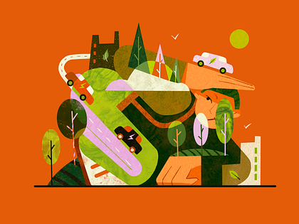 Environmental Protection Illustration | Sustainable Transport