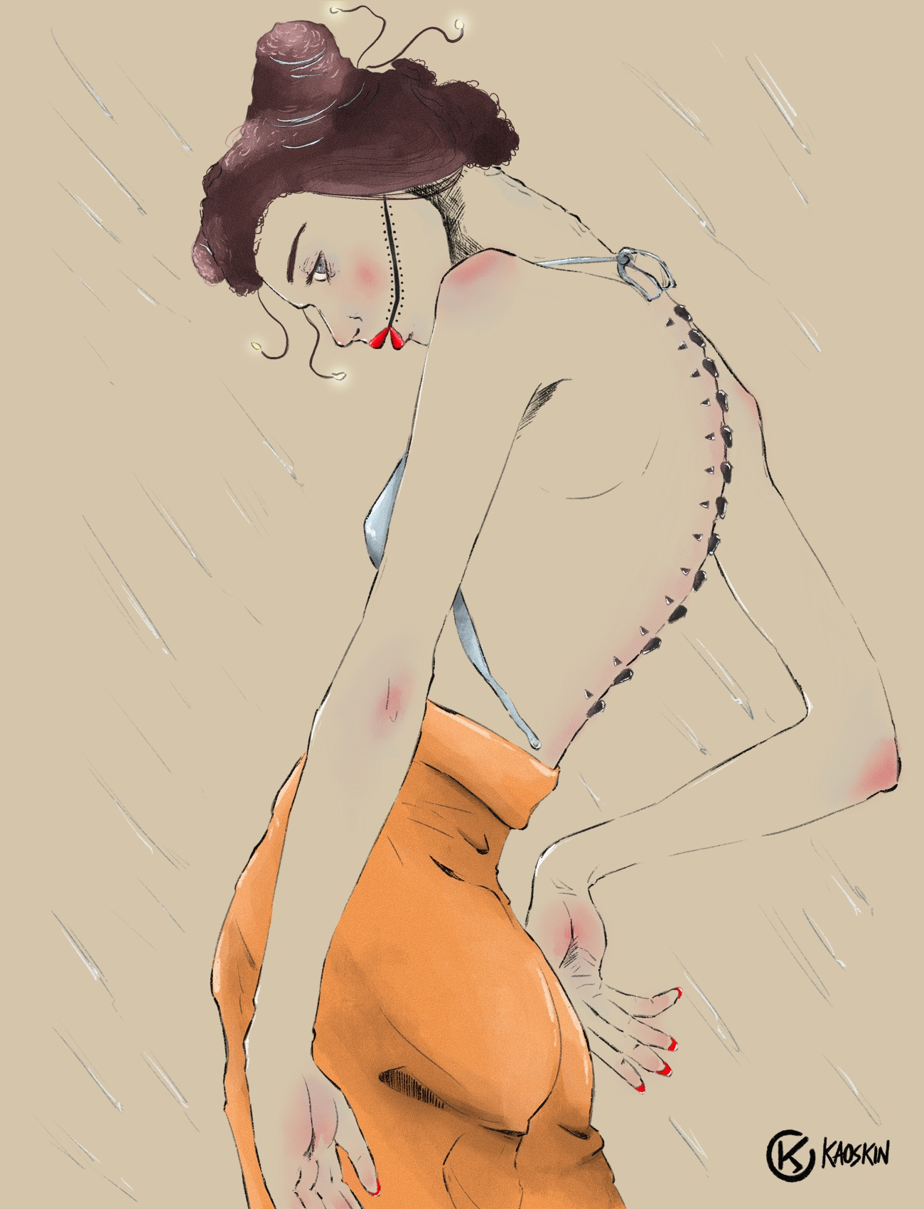 FEAST artdirection biomechanical biomechanicalart characterdesign conceptart contemporaryart creaturedesign cyberpunk cyberpunkart darkart darkillustration digitalart digitalillustration editorialillustration femalecharacter illustration procreate procreateart surrealart visualdevelopment