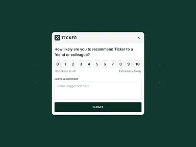 Ticker — Feedback Capture design designsystem product ui user interface ux website ui