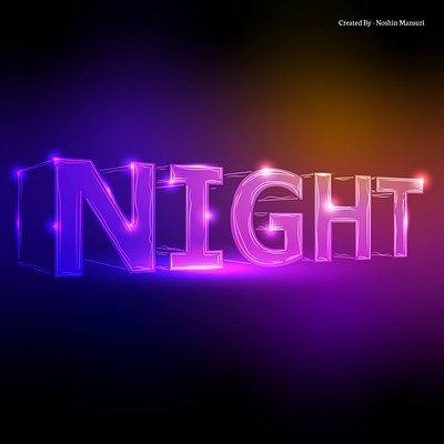 Night Neon sign graphic design logo ui