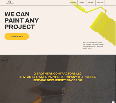 LANGING PAGE FOR G BROTHERS CONTRACTORS figma typography ui ux webdesign webflow website