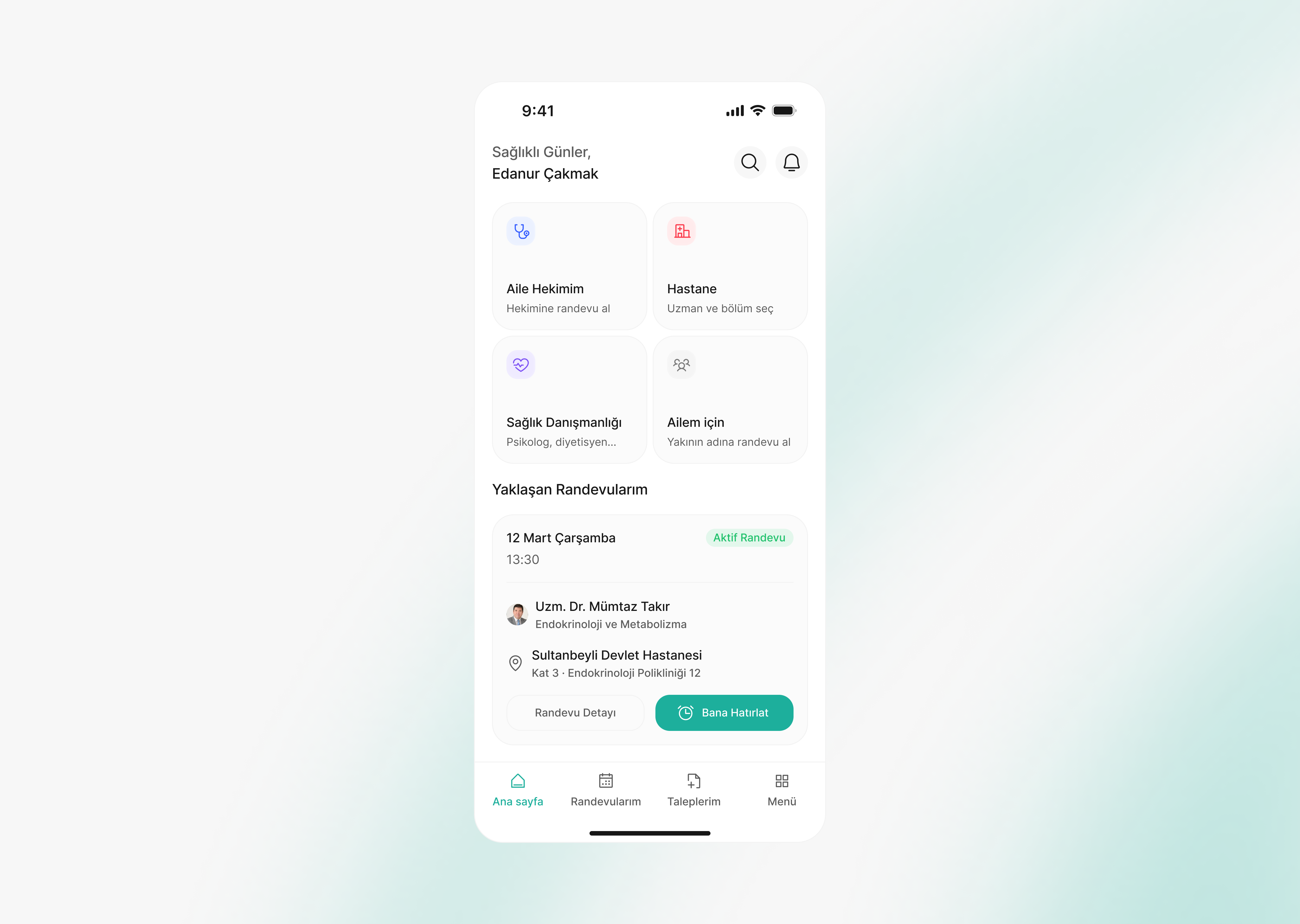 MHRS — Turkey Health Appointment App Redesign health portfolio ui ux