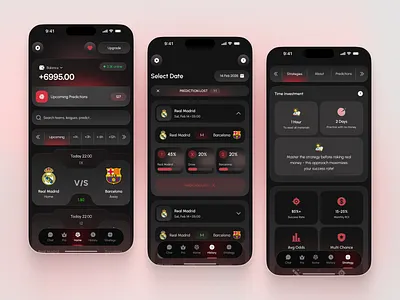 AI Betting Assistant Mobile App UI ai app ai bet ai betting assistant app assistant app betting mobile app design football app gaming mobile app prediction app sports app sports betting sports betting app ui web