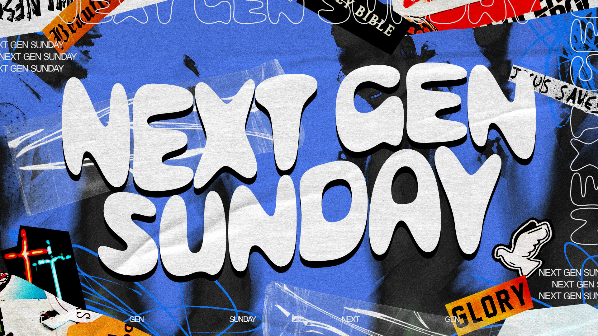 Next Gen Sunday | Church Event christian church editorial design god graphic design jesus poster sermon social media type design