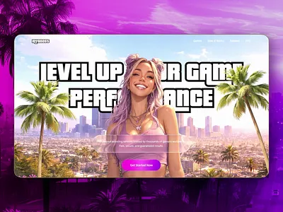 Gaming Boosting Platform — GTA Style UI boosting conversion esports gambling gaming gta gta 5 gta 6 gta san andres gta vice city hero section high conversion i gaming neon play to earn product design saas startup