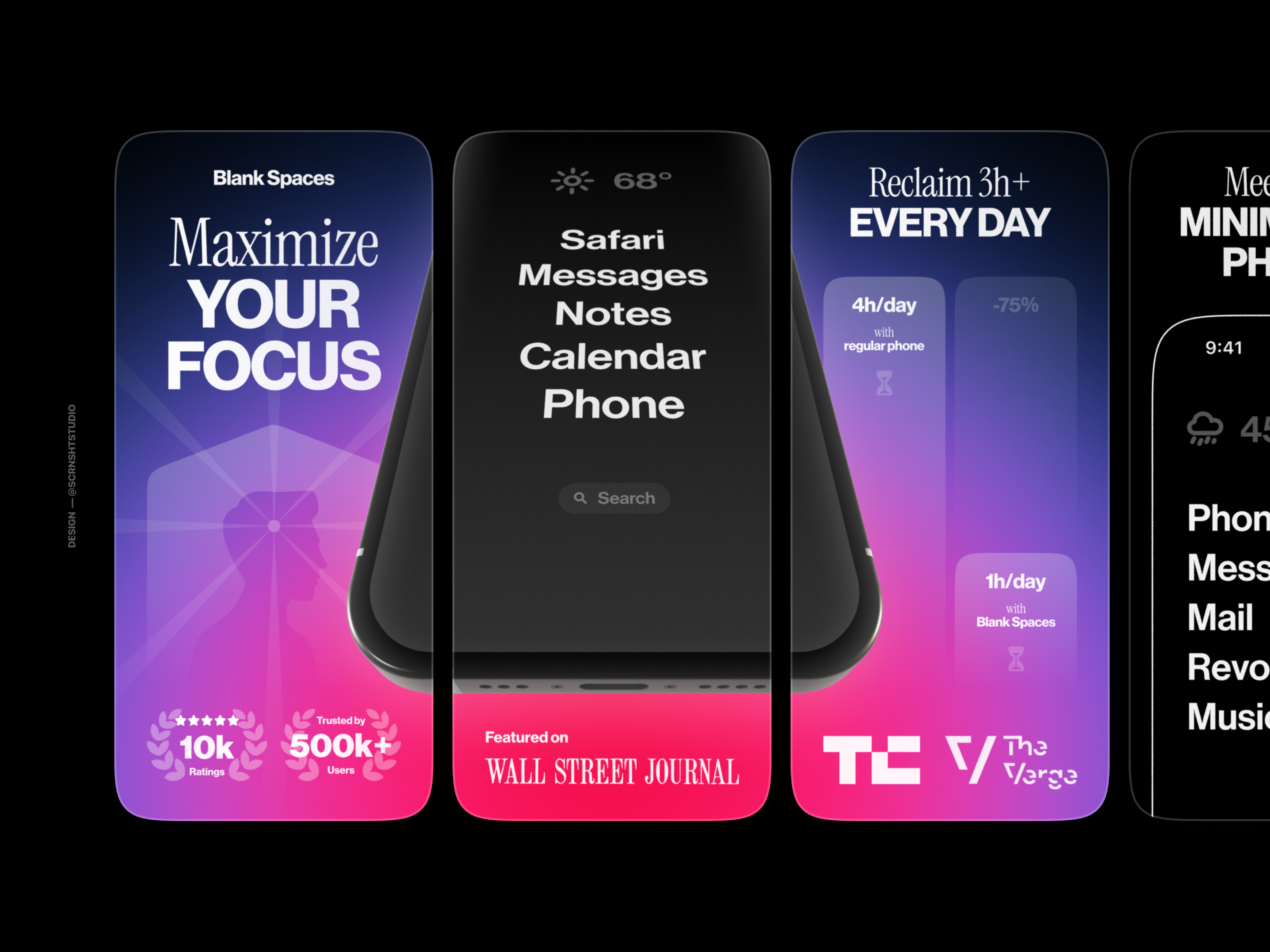 App Store Screenshots (App Store Preview)⎜Blank Spaces app design app inrterface app screenshot design app screenshots app store app store preview app store screenshot app store screenshots app store visuals design graphic design mobile app mobile app design mobile app ui mobile ui ui design ui ux design visual design