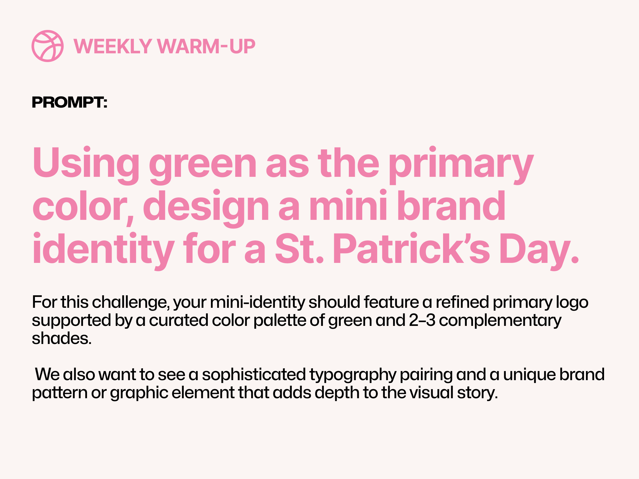 Design a Mini Brand id for St. Patrick's Day!