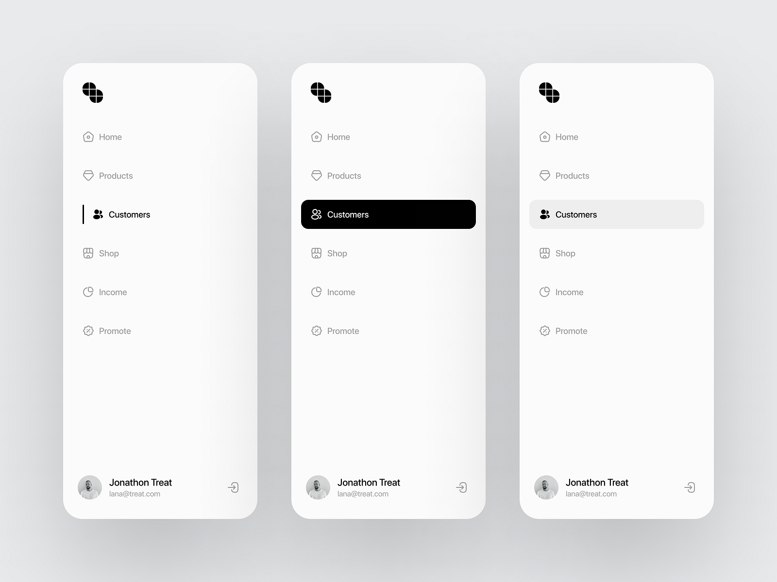 sidebar menu design by sahilgol on Dribbble