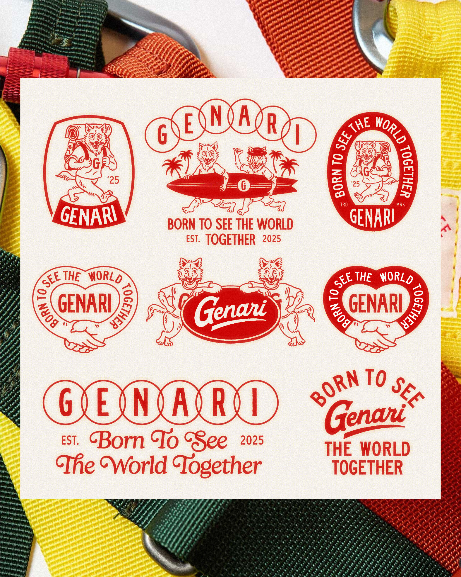 GENARI OFFICIAL branding dog brand graphic design graphic exploration handrawn illustration vintage vintage logo