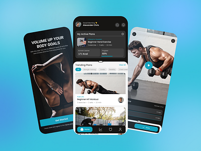 Fitness Mobile app fitness mobile app health app design mobile app design modern app design new app design onboarding flow