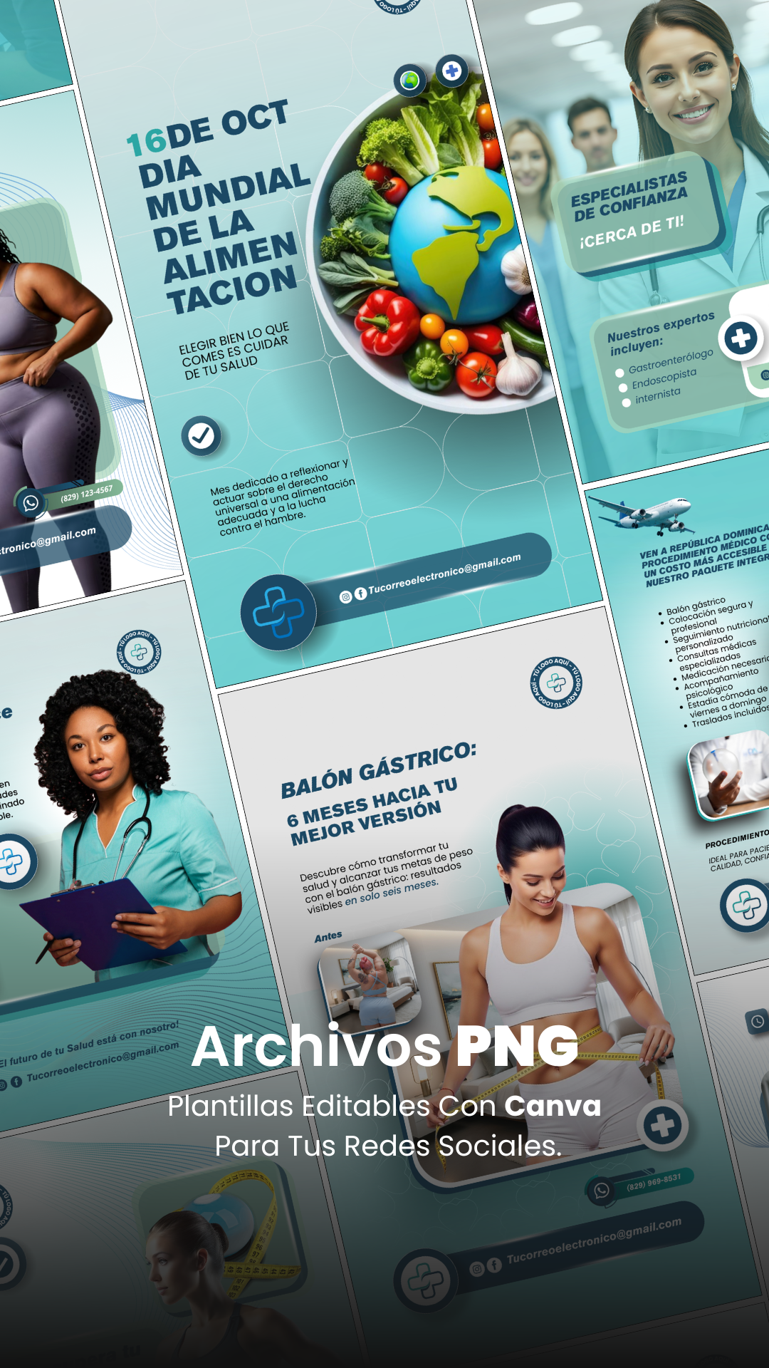 Plantillas Editables para tus redes sociales alimentacion balongastrico boutique branding clinica endoscopia gastroenterologos graphic design ilustracion medicare medicos motion graphics plantillas plantillaseditables socialmedia tratamiento ui