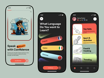 Language Learning App Design ai startup app design app interfaces app ui babbel case study e learning app english learning ios language app ui language learning learning app learning language app mobile mobile app mobile app design mobile ui design onboarding screens online education design