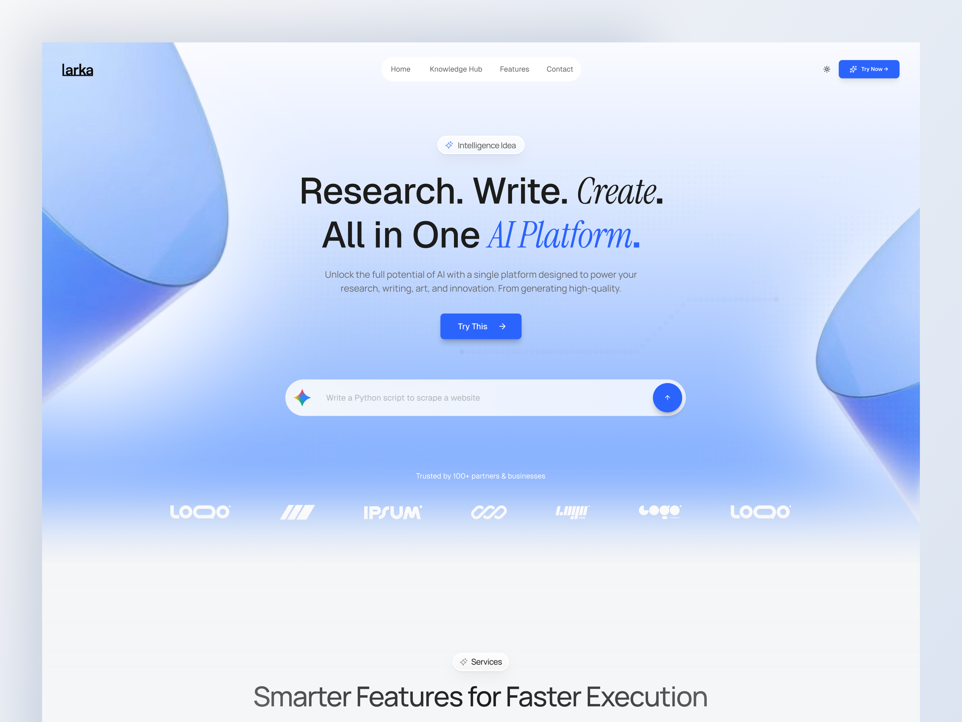 AI SaaS Landing Page Design ai ai saas landing page product saas startup web
