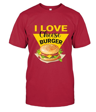 I Love Cheese BURGER branding design graphic design illustration logo tshirt typography vector