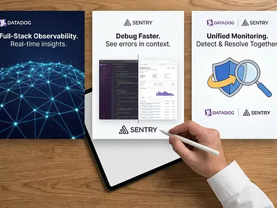 Observability & Monitoring, Visual Concept for Datadog x Sentry. dashboard ui developer tools minimal design modern ui monitoring observability product design saas design tech branding ui design web design