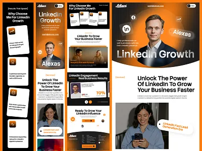 Linkedin Growth - web design with mobile version framer framer landing page framer template framer web design homepage landing page linkedin growth linkedin growth landing page minimal personal portfolio portfolio landing page portfolio website ui ux design web design website design website mockup website template website ui ux design
