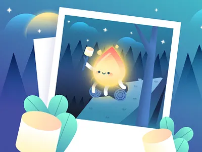 Firecamp Memories 🔥 character cute figbruary figma firecamp flame marshmallow woods