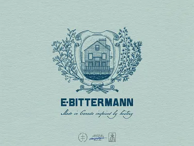 E. Bittermann Logo Design antique brand design brand identity branding branding design building crest graphic design hand drawn identity design illustration lettering logo logo design product tonic typography victorian vintage visual identity