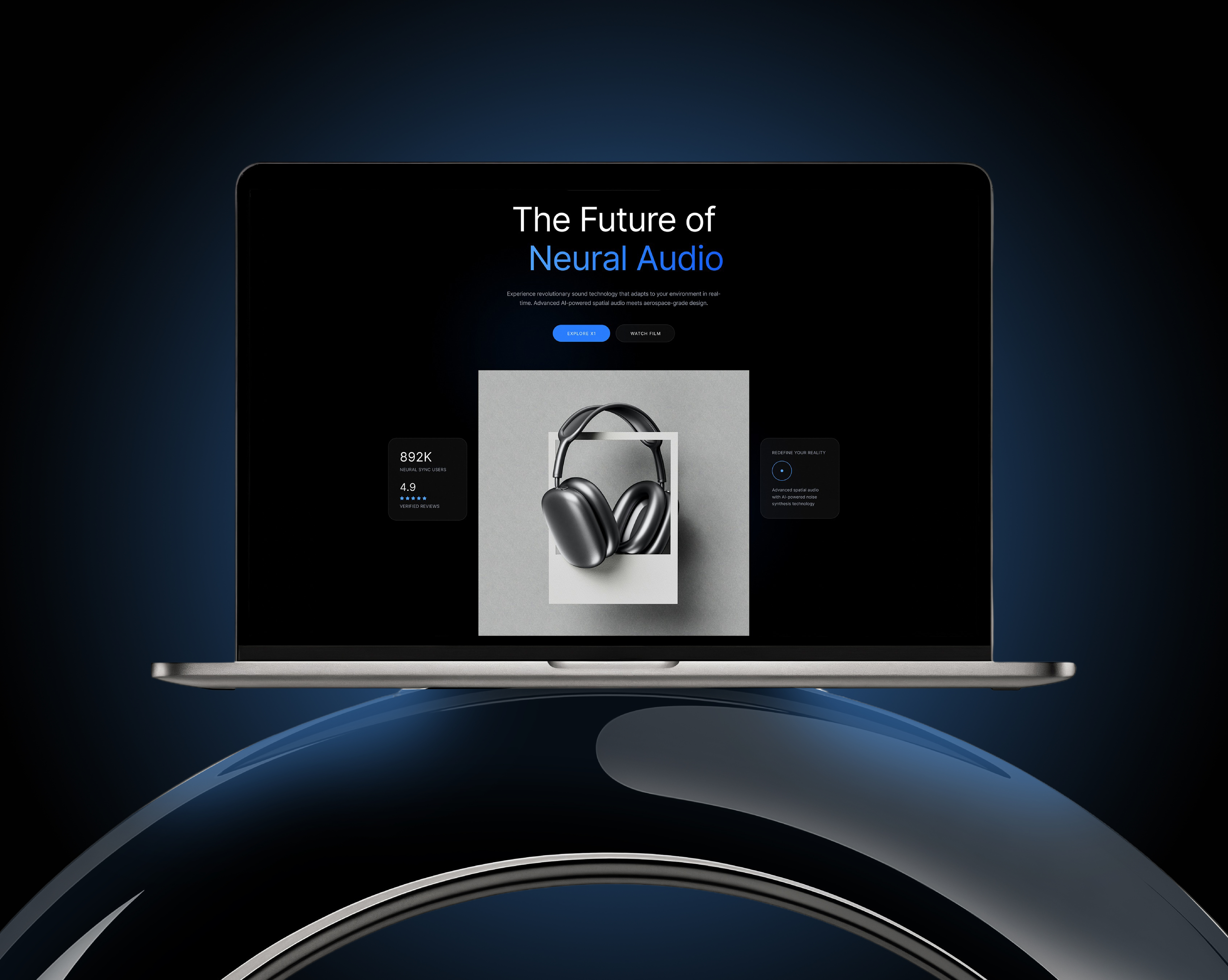 Modern Headphone E-Commerce Web Design | UI UX Design brand identity checkout flow creative web design desktop ui e commerce ui interactive design minimalist design mobile friendly design modern web experience online store design product page design product showcase responsive web design ui design uiux design user experience ux design ux research web design wireframes